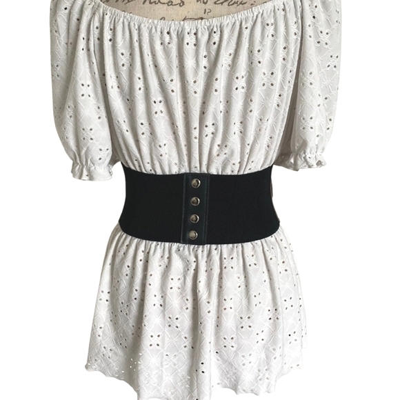 Wide waist brown corset Adjustable faux leather suede Steampunk Lace up Belt - Picture 9 of 12